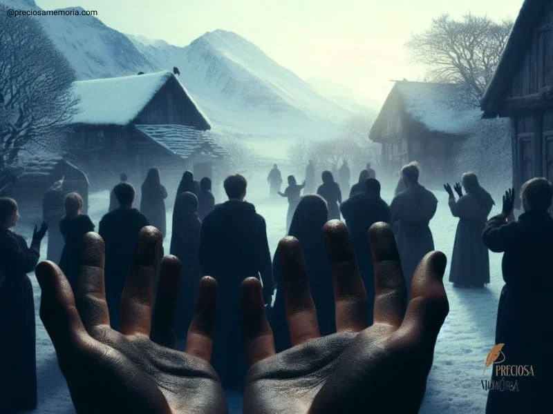 Duas mãos unidas sujas